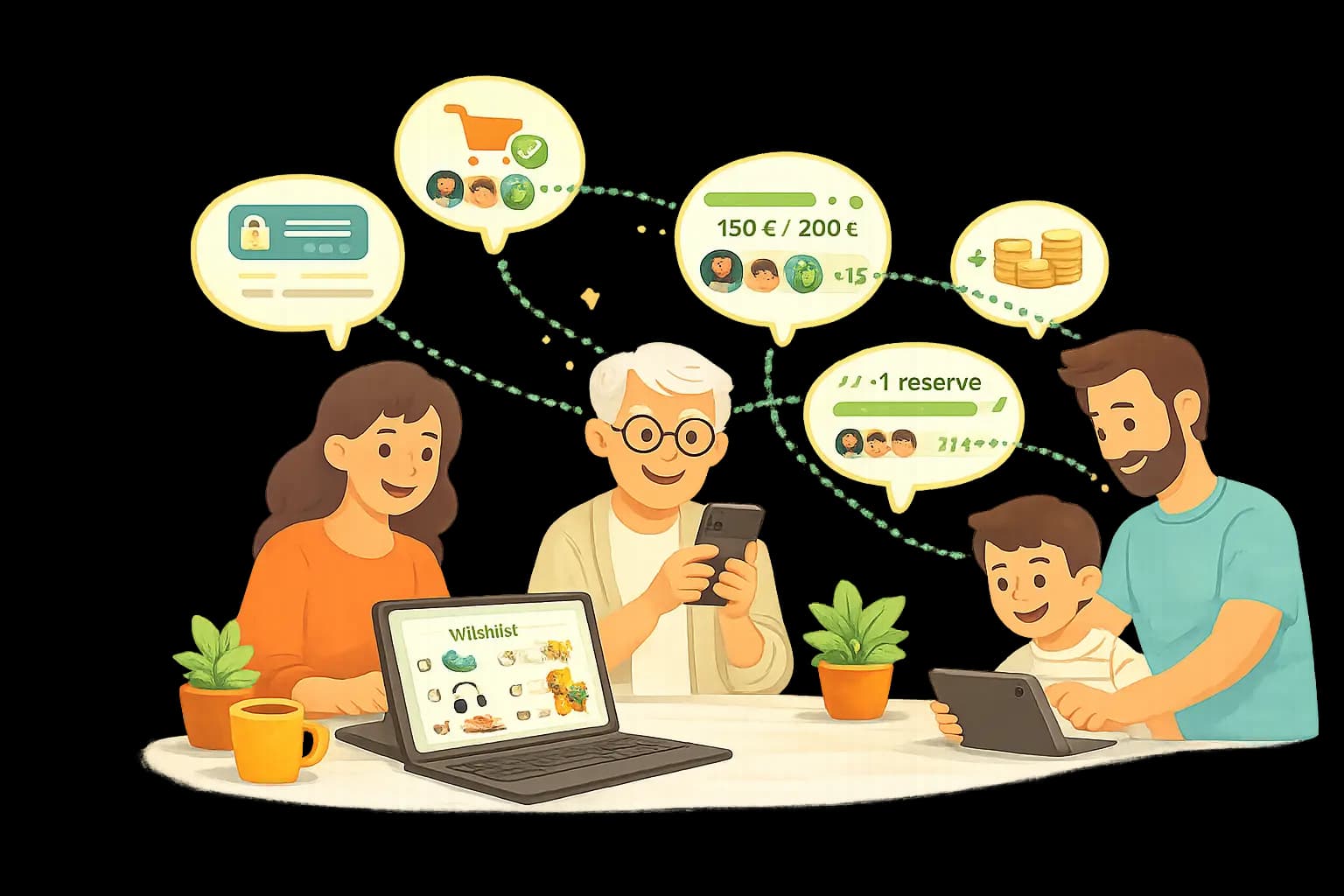Real-time collaboration on gift ideas